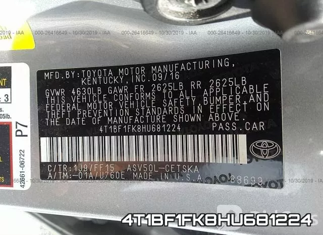 4T1BF1FK8HU681224 фото 10