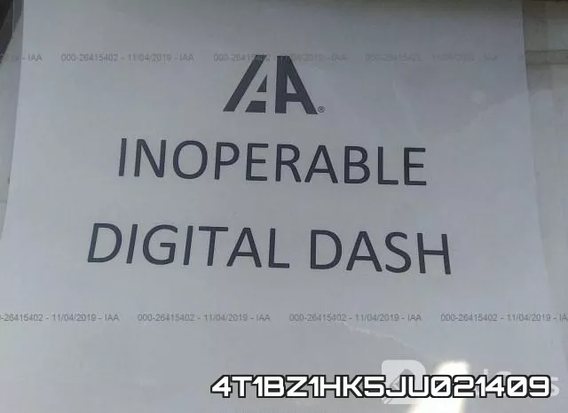 4T1BZ1HK5JU021409 фото 8