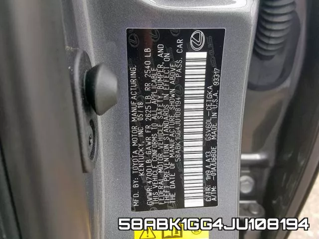 58ABK1GG4JU108194 фото 2