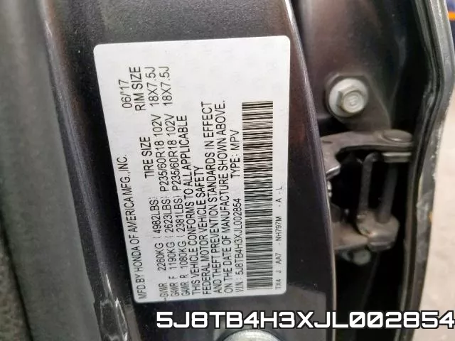 5J8TB4H3XJL002854 фото 2