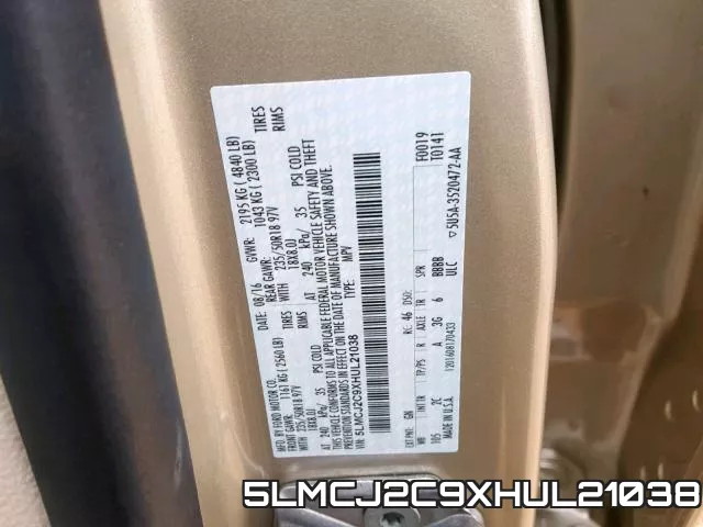 5LMCJ2C9XHUL21038 фото 2
