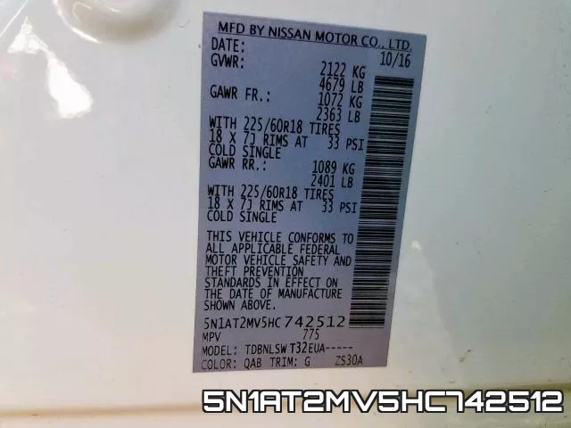 5N1AT2MV5HC742512 фото 2