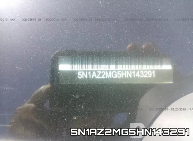 5N1AZ2MG5HN143291 фото 10