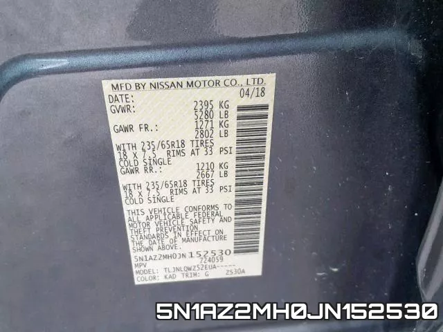 5N1AZ2MH0JN152530 фото 2