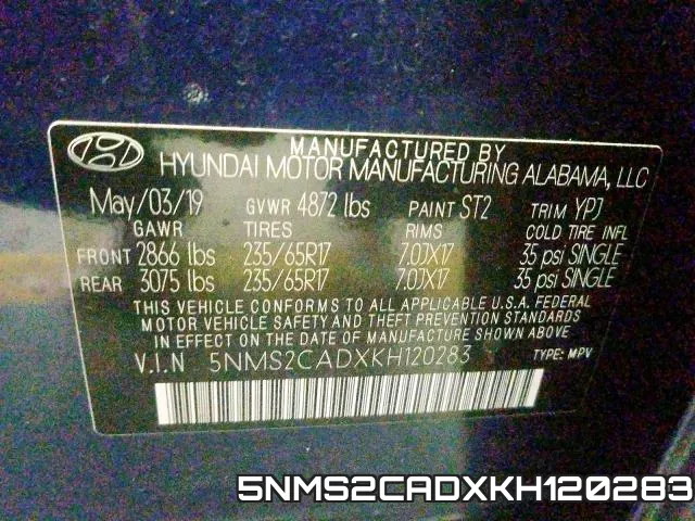 5NMS2CADXKH120283 фото 2