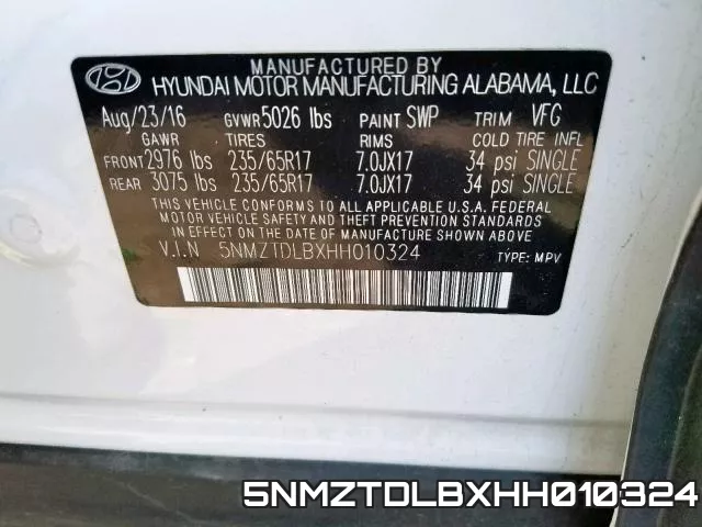 5NMZTDLBXHH010324 фото 2