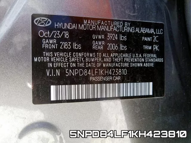 5NPD84LF1KH423810 фото 2