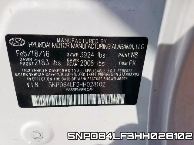 5NPD84LF3HH028102 фото 2