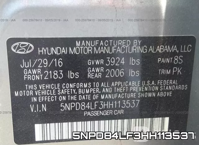 5NPD84LF3HH113537 фото 10