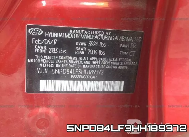 5NPD84LF3HH189372 фото 10