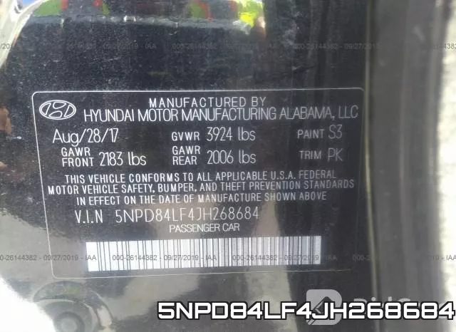 5NPD84LF4JH268684 фото 10