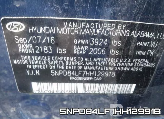 5NPD84LF7HH129918 фото 9
