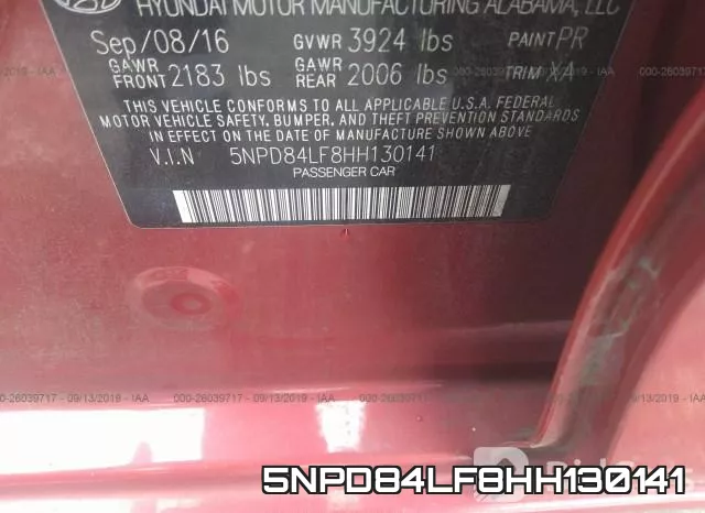 5NPD84LF8HH130141 фото 10