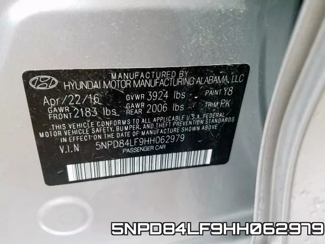5NPD84LF9HH062979 фото 2