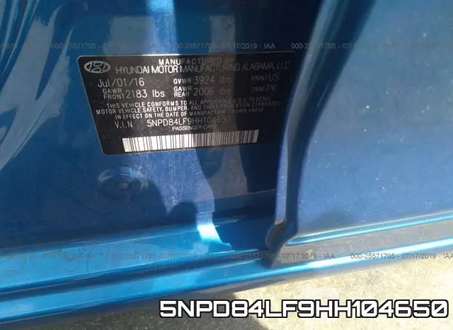 5NPD84LF9HH104650 фото 10