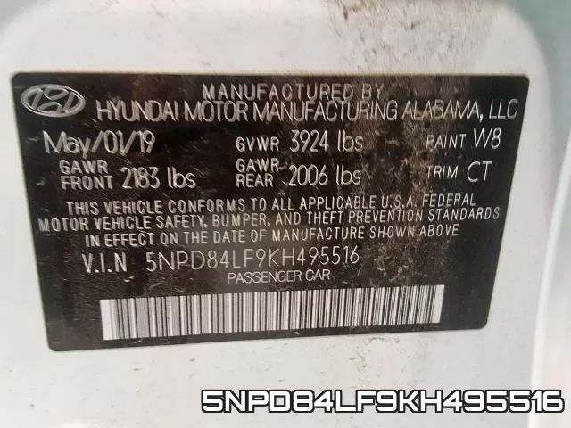 5NPD84LF9KH495516 фото 2