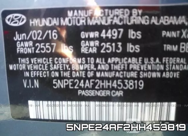 5NPE24AF2HH453819 фото 10