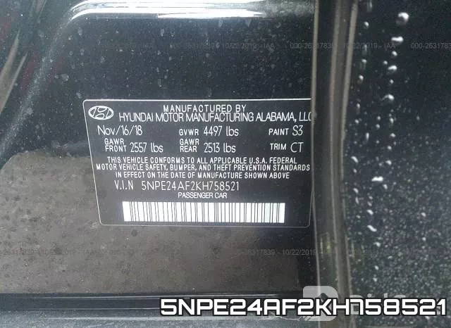 5NPE24AF2KH758521 фото 10