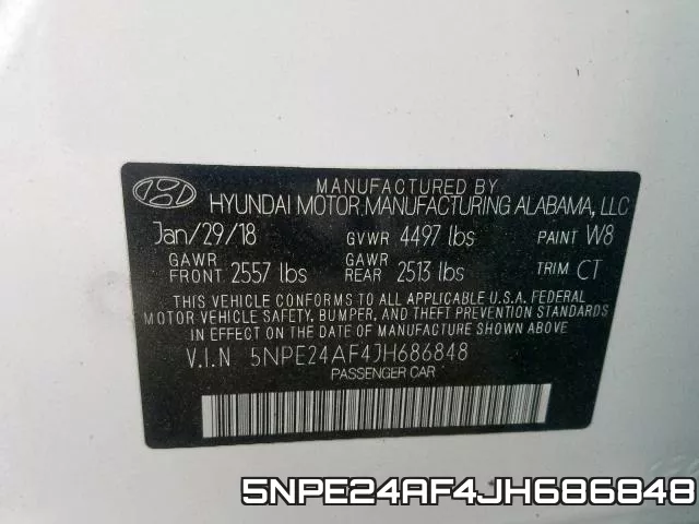 5NPE24AF4JH686848 фото 2