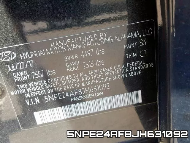 5NPE24AF8JH631092 фото 2