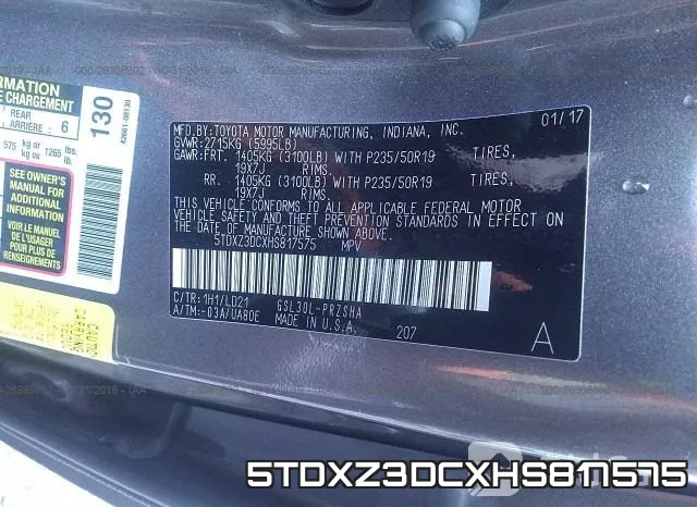 5TDXZ3DCXHS817575 фото 10