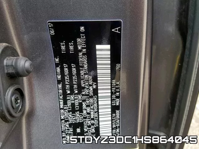 5TDYZ3DC1HS864045 фото 2