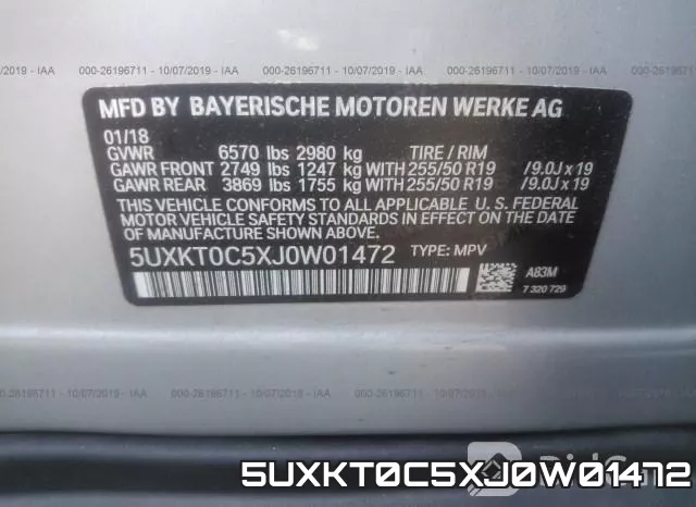 5UXKT0C5XJ0W01472 фото 10