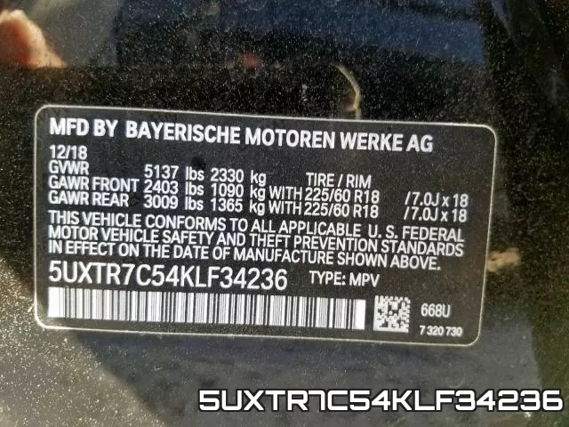 5UXTR7C54KLF34236 фото 2