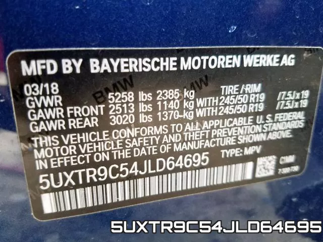 5UXTR9C54JLD64695 фото 2