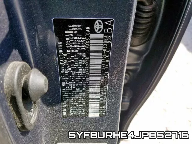 5YFBURHE4JP852716 фото 2