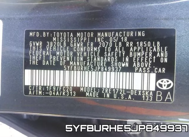 5YFBURHE5JP849937 фото 10