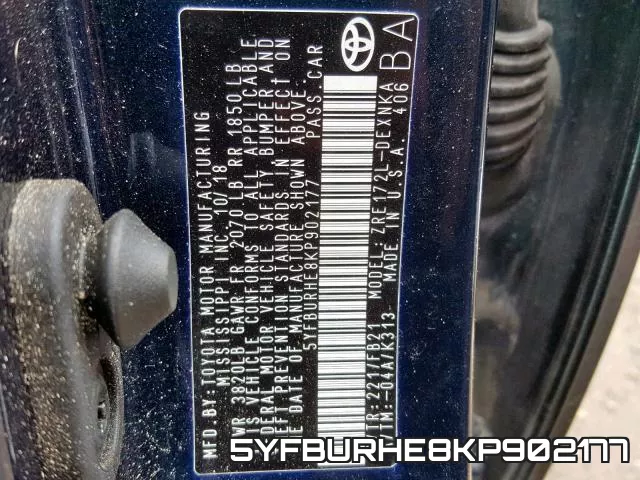 5YFBURHE8KP902177 фото 2