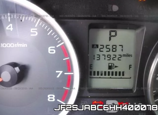 JF2SJABC6HH400078 фото 8