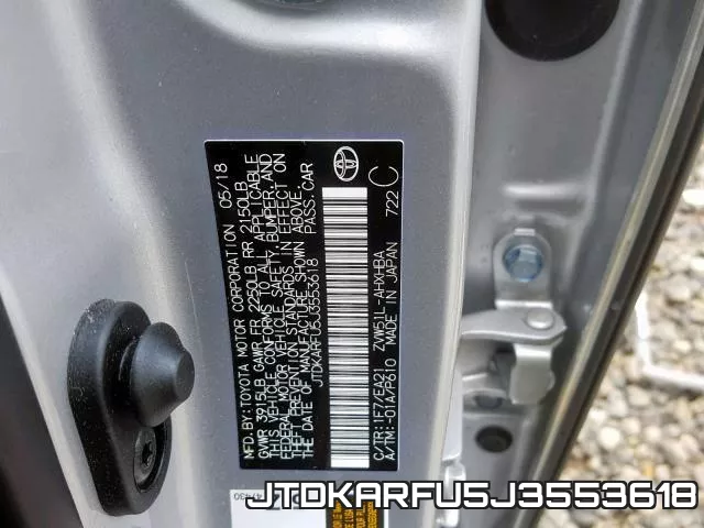 JTDKARFU5J3553618 фото 2