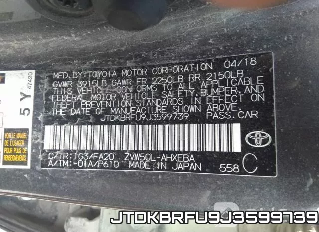 JTDKBRFU9J3599739 фото 10