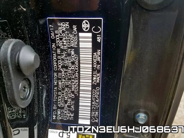 JTDZN3EU6HJ068637 фото 2