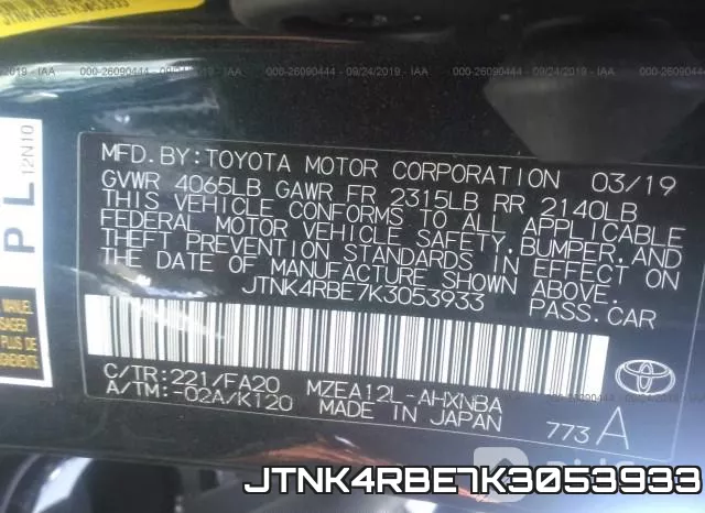 JTNK4RBE7K3053933 фото 10