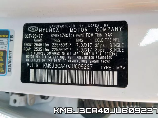 KM8J3CA40JU609237 фото 2