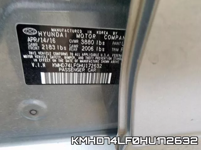 KMHD74LF0HU172632 фото 2