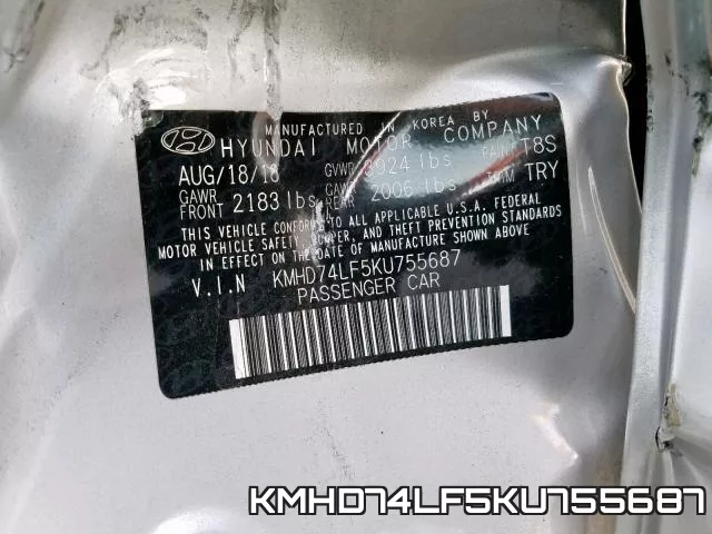 KMHD74LF5KU755687 фото 2