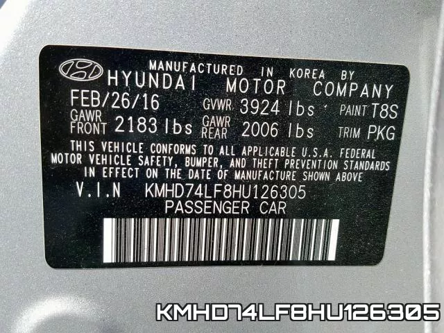 KMHD74LF8HU126305 фото 2