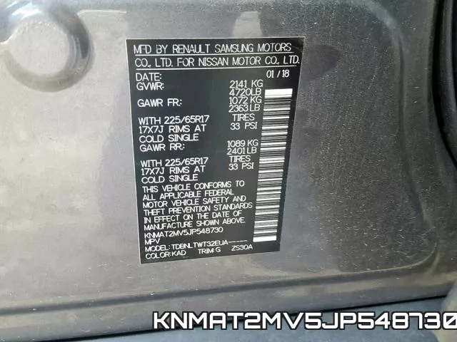 KNMAT2MV5JP548730 фото 2
