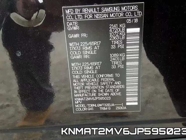 KNMAT2MV6JP595023 фото 2