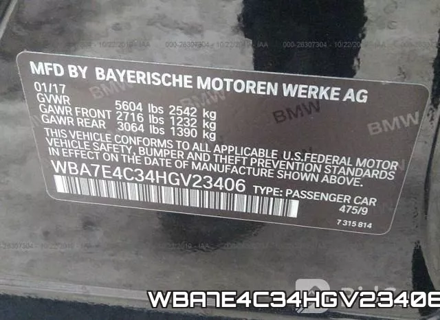 WBA7E4C34HGV23406 фото 10