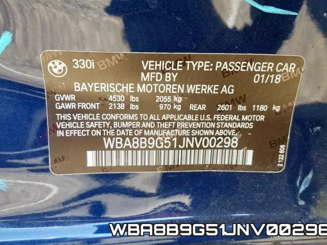 WBA8B9G51JNV00298 фото 2