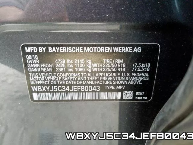 WBXYJ5C34JEF80043 фото 2