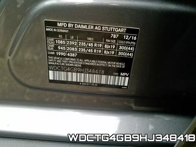 WDCTG4GB9HJ348418 фото 2