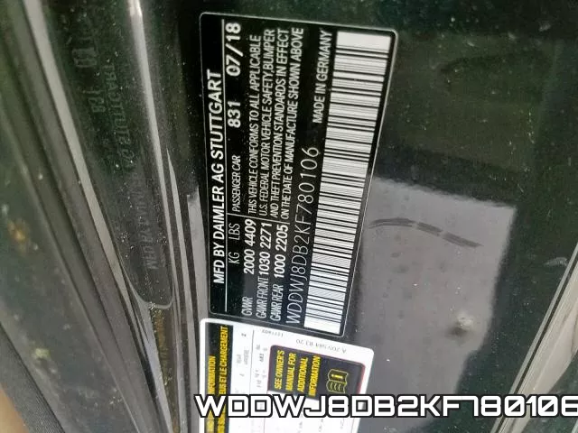 WDDWJ8DB2KF780106 фото 2