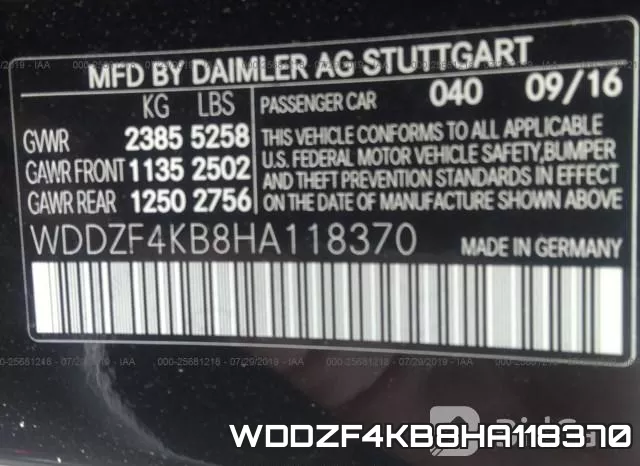 WDDZF4KB8HA118370 фото 10