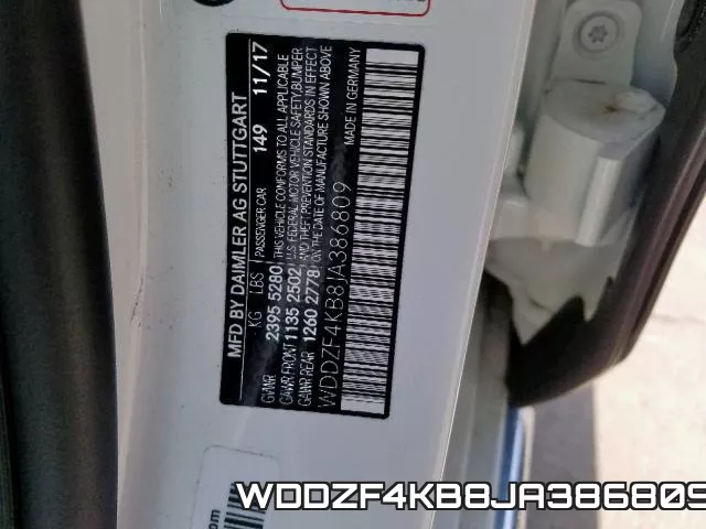 WDDZF4KB8JA386809 фото 2